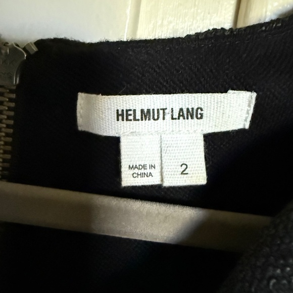 Helmut Lang Black Wool Asymmetrical Dress Size 2 LBD - Picture 9 of 11